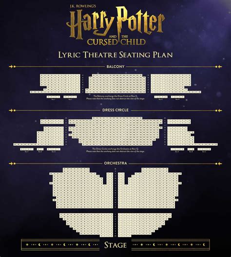 Seating Chart | Harry Potter Play | Lyric Theatre Broadway