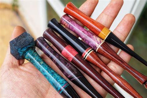 Colorful calligraphy pens I made : turning