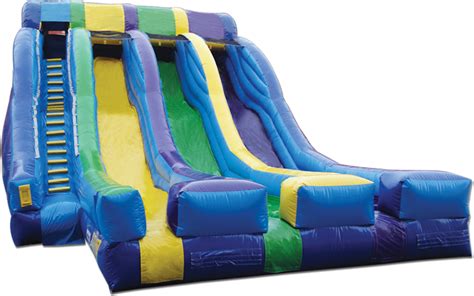 $375- 18’ FOOT TRIPLE LANE WATER SLIDE W/LANDING RENTAL | Inflatable slide, Water slides ...