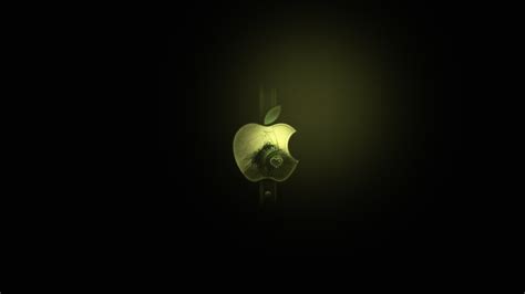 Apple Logo Black Green Wallpaper [1920x1080]