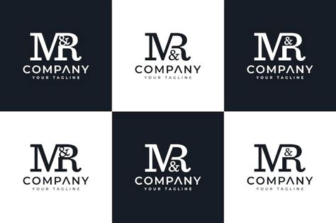 Premium Vector | Set of letter mr logo creative design for all uses