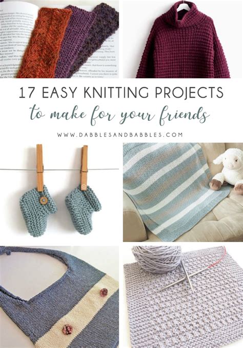 17 Easy Knitting Projects - Dabbles & Babbles