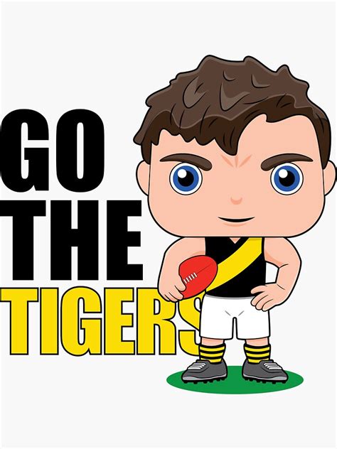 "Cute Richmond Tigers Football Mascot - Go the Tigers" Sticker for Sale ...