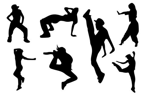 Silhouette Dancing Women Hip Hop Style Graphic by Designood · Creative Fabrica