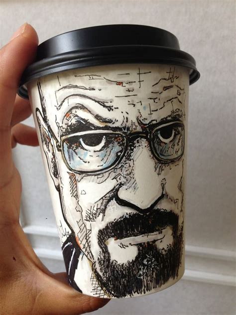 Amazingly Detailed Coffee Cup Art Sold for Charity | Cup art, Bad fan ...