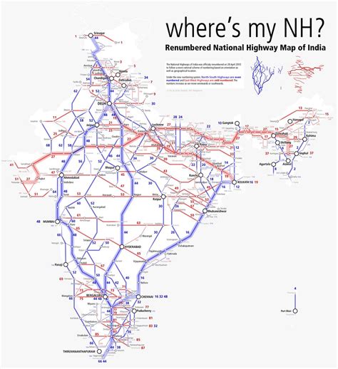 Renumbered National Highways map of India (Schematic) | Flickr