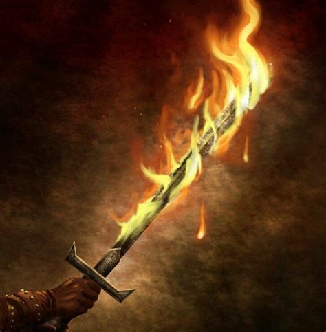 How To Draw A Sword On Fire