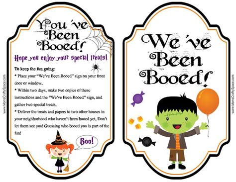 Free You've Been Booed Printables! - Happiness is Homemade | Youve been bood, Halloween fun ...