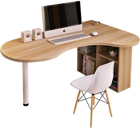 HEMFV Desk Corner Computer Desk, Office Round Corner Desk, Home L ...