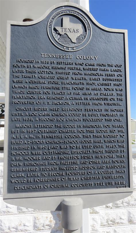 Tennessee Colony Marker (Tennessee Colony, Texas) | Tennesse… | Flickr