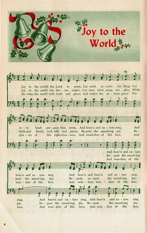 Joy to the World | Christmas songs lyrics, Christmas sheet music, Christmas music