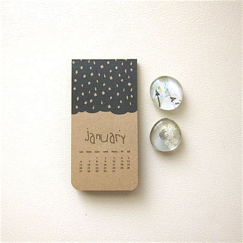 2013 Mini Magnetic Calendar by ashleyweber on Etsy