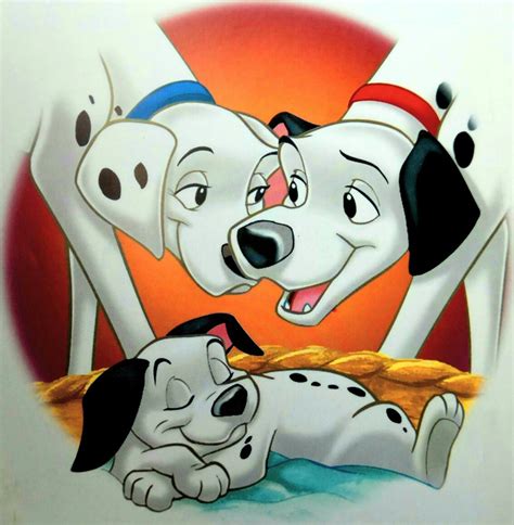 Pongo, Perdita & Dalmatian Puppy (101 Dalmatians) | Cute disney ...