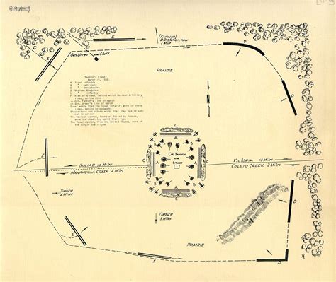 Map of Fannin's Fight, March 19, 1836 | TSLAC