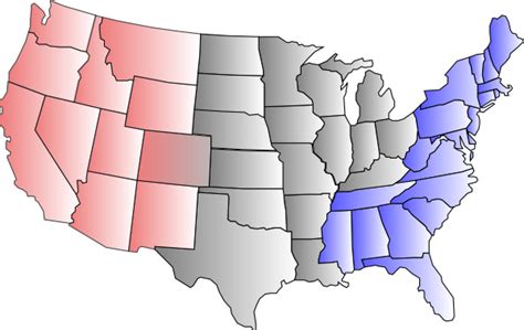 Three-region U.s. Map Clip Art at Clker.com - vector clip art online ...