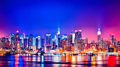 New York Night View 4K / Ultra Hd 4k Aerial View Of New York City Stock Video Pond5 : (4k+) new ...