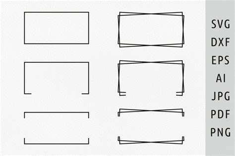 Rectangle frame svg files for cricut, Border svg (1959136)