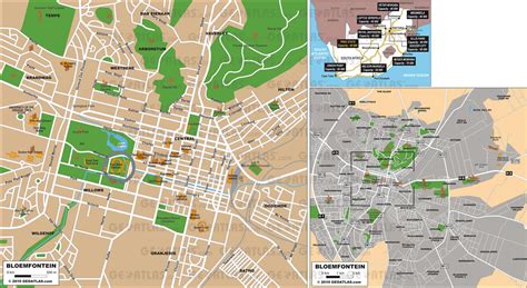 Bloemfontein Map - South Africa