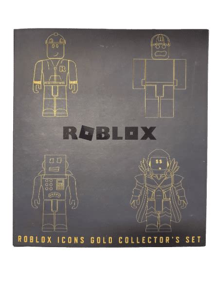 Roblox Action Collection 15th Anniversary Gold 4 Figure Pack [Includes Exclusive Virtual Item ...