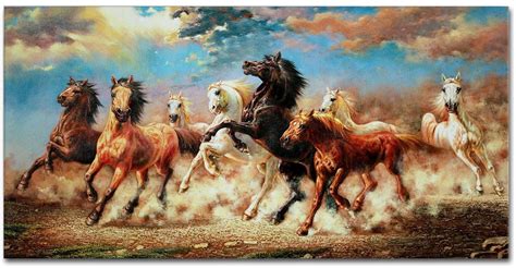 IARTS Running Horse Modern Wall Art for Decor Home and Office 40x80cm… | Картина лошади, Лошадь ...