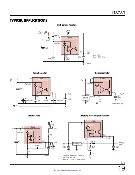 TYPICAL APPLICATIONS. High Voltage Regulator. Ramp Generator. Reference Buffer. Ground Clamp ...