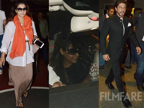 Shah Rukh Khan, Gauri Khan and Kajol return from Kolkata | Filmfare.com