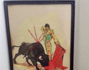 Bullfighter painting | Etsy