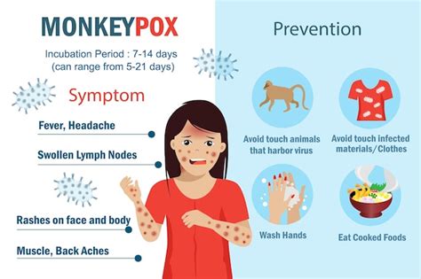 Premium Vector | Monkeypox virus symptoms and prevention infographic ...