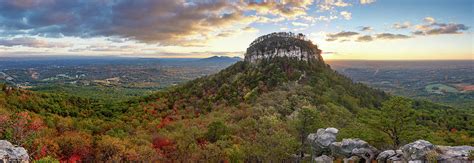 Sunrise Panorama-pilot Mountain Photograph by Greg Dollyhite