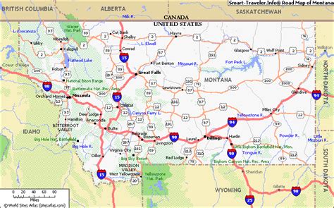 Montana Map and Montana Satellite Image