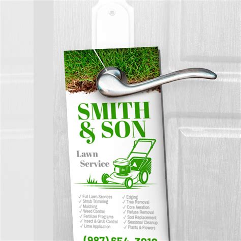 Landscaping Door Hangers: Lawn Service Flyers for Doors