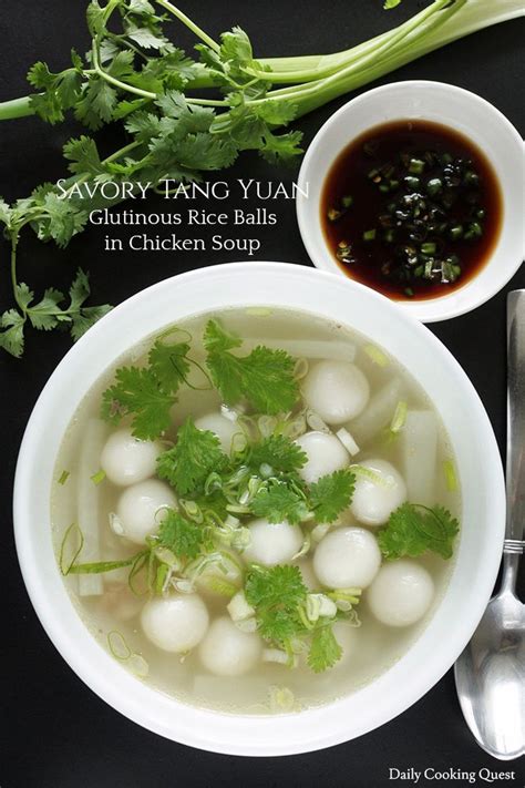 Savory Tang Yuan - Glutinous Rice Balls in Chicken Soup | Recipe | Fish ball soup recipe, Savory ...