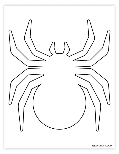 Free Printable Spider Template - Pjs and Paint