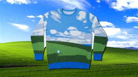 Microsoft's 2023 'Ugly' holiday sweater is the iconic Windows XP wallpaper... that you can wear