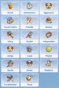 The Sims 4 Cats & Dogs: Cat and Dog Traits