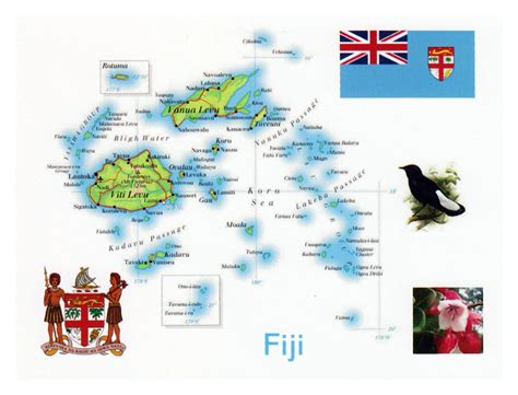 Large map of Fiji | Fiji | Oceania | Mapsland | Maps of the World