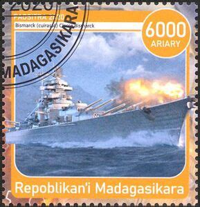 Stamp: Bismarck. Class Bismarck (Madagascar: Illegal Stamps(Madagascar) Col:MG 2020-20/4