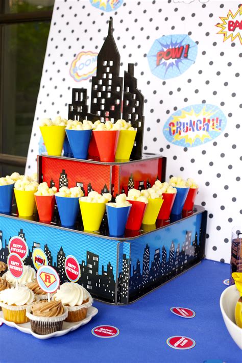 Super Rowan's 4th Birthday Bash! - Crowning Details | Superhero theme party decorations ...