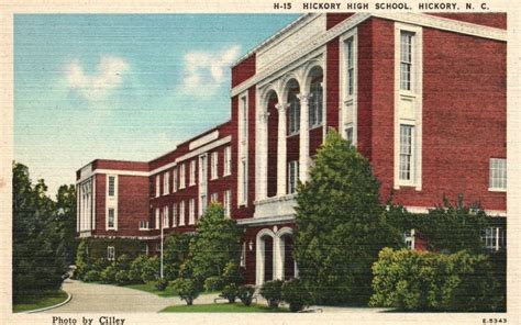 Vintage Postcard 1920's Hickory High School Building Hickory North ...