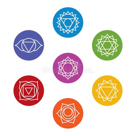 Symbols of chakra stock vector. Illustration of icon - 22204864