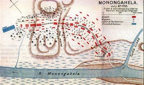 Braddock's defeat Battle of Monongahela river