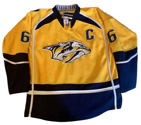 Vintage Shea Weber Nashville Predators Reebok Authentic Home Captains ...