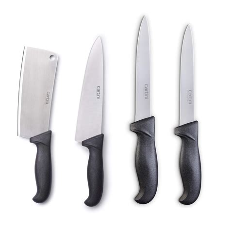 B:Wild Master Chef Series Knife Set of 4, Classic Cleaver, Classic Chef ...