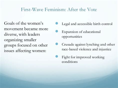 First wave feminism