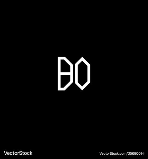 B o letter logo creative design on black color Vector Image