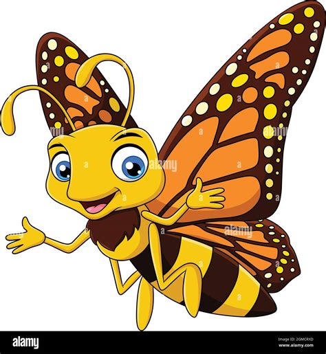 Cute Butterfly cartoon vector illustration Stock Vector Image & Art - Alamy