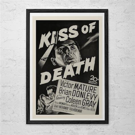 THE KISS of DEATH Movie Poster Classic Movie Poster Retro | Etsy