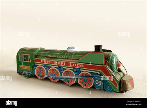 Vintage toy train Stock Photo - Alamy