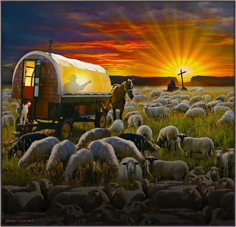 Brian Florence - Sheep Camp at Sunset