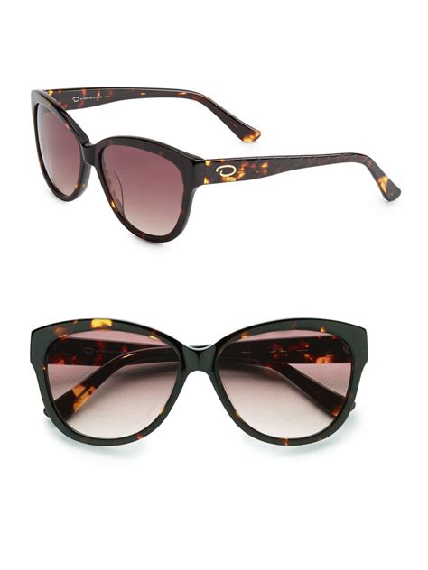 O By Oscar De La Renta 56mm Cat's Eye Sunglasses in Brown - Lyst